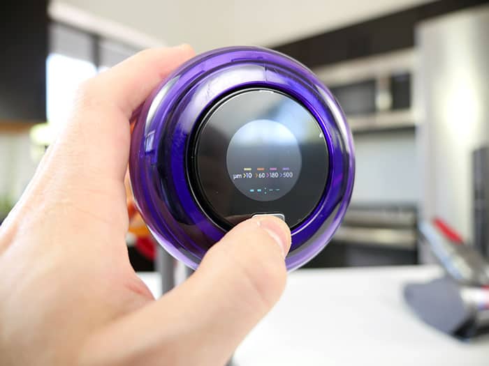 dyson v12 detect slim display particles