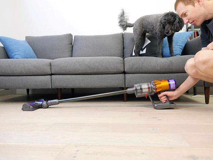 dyson v12 detect slim lay down height