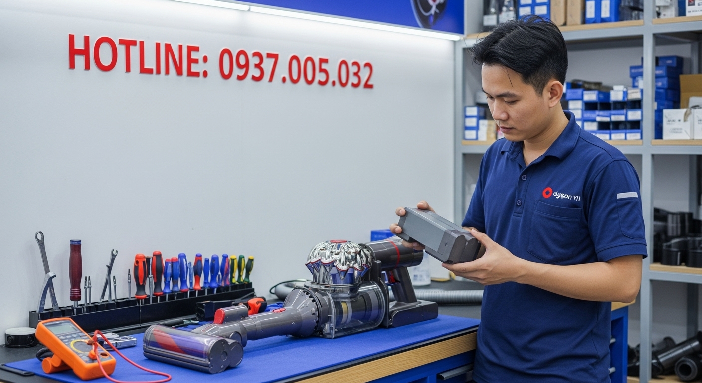 dịch vụ thay pin máy hút bụi Dyson