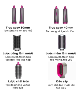 Máy Sấy Tạo Kiểu Dyson Airwrap HS01 Nickel/Fuchsia Long Thịnh Tech Dyson
