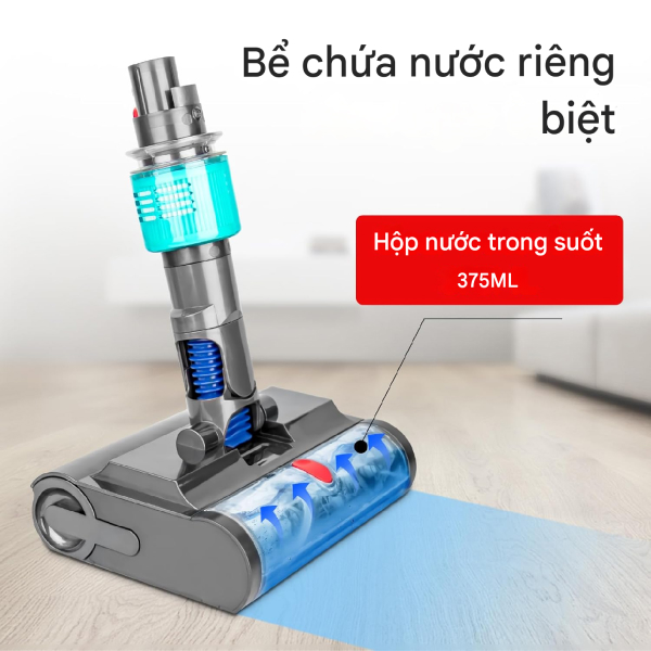 Frame-3581 Đầu lau sàn khô ướt cho Dyson V11, V15, Outsize, Gen5. Long Thịnh Tech Dyson