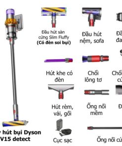 Máy hút bụi cầm tay Dyson V15 Detect Laser – Đếm Từng Hạt Bụi Long Thịnh Tech Dyson