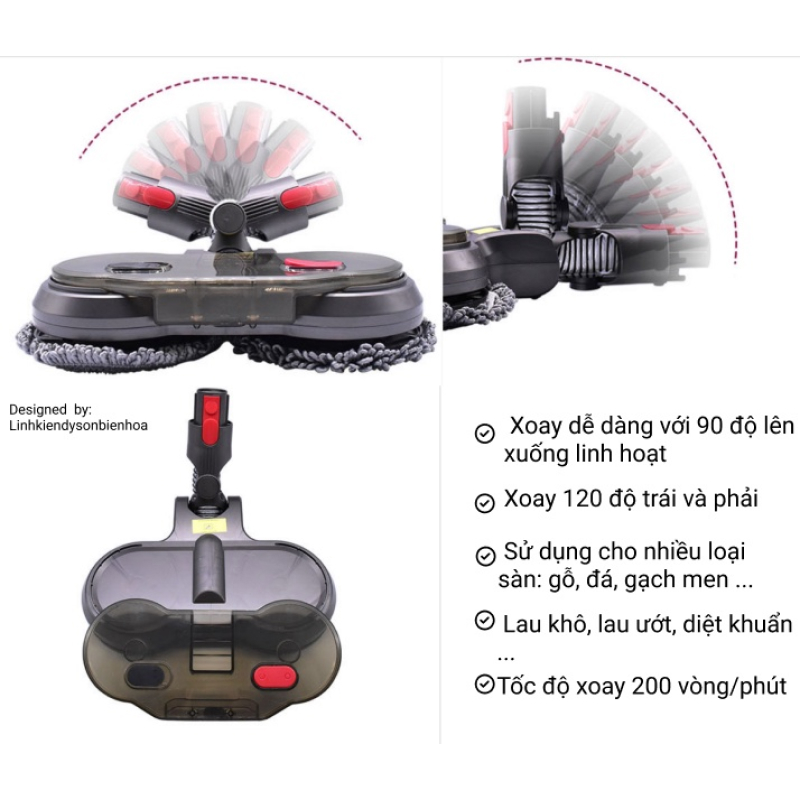 image-1803 Đầu hút sàn nhung mềm Soft Roller cho Dyson Digital Slim SV18, V10 Slim chính hãng Long Thịnh Tech Dyson