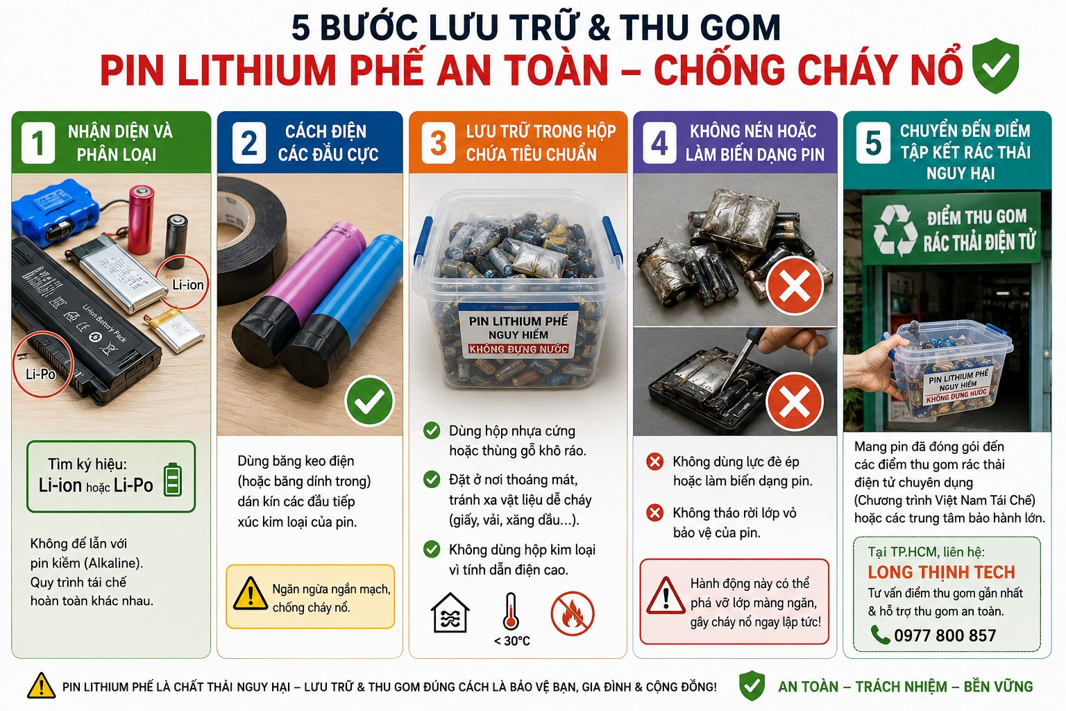 Cách lưu trữ và thu gom pin lithium phế an toàn, chống cháy nổ Long Thịnh Tech Dyson Cách lưu trữ và thu gom pin lithium phế an toàn, chống cháy nổ Long Thịnh Tech Dyson